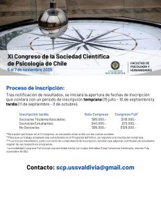 XI Congreso de la SCP Proceso de Inscripción