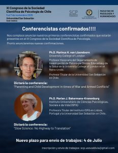 XI Congreso de la SCP Conferencistas confirmados !